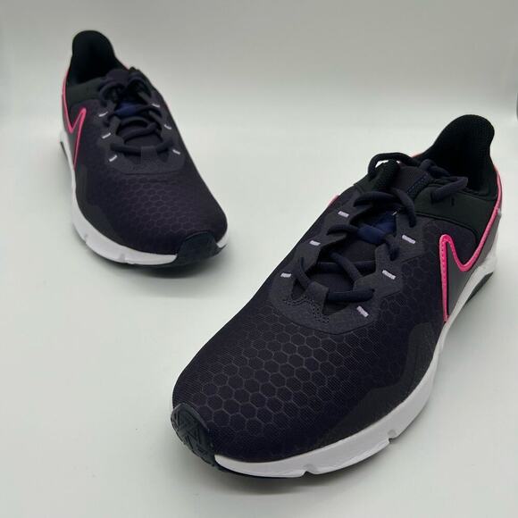 Nike Shoes Womens 11 Black Hyper Pink Cave Purple Legend Essential 2 Shoes NEW - Picture 1 of 12
